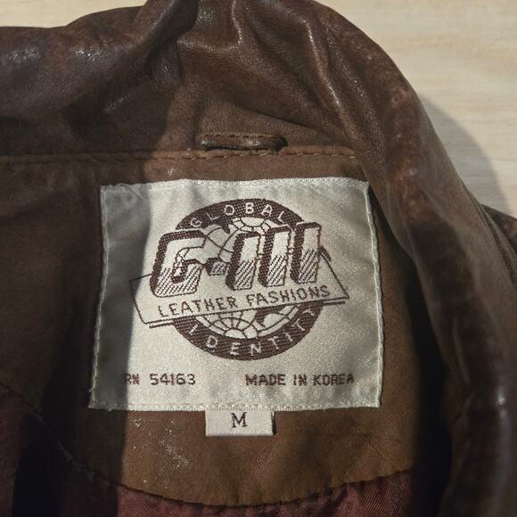 Vintage G-III Global Indentity Leather bomber jacket sz M - Picture 7 of 13